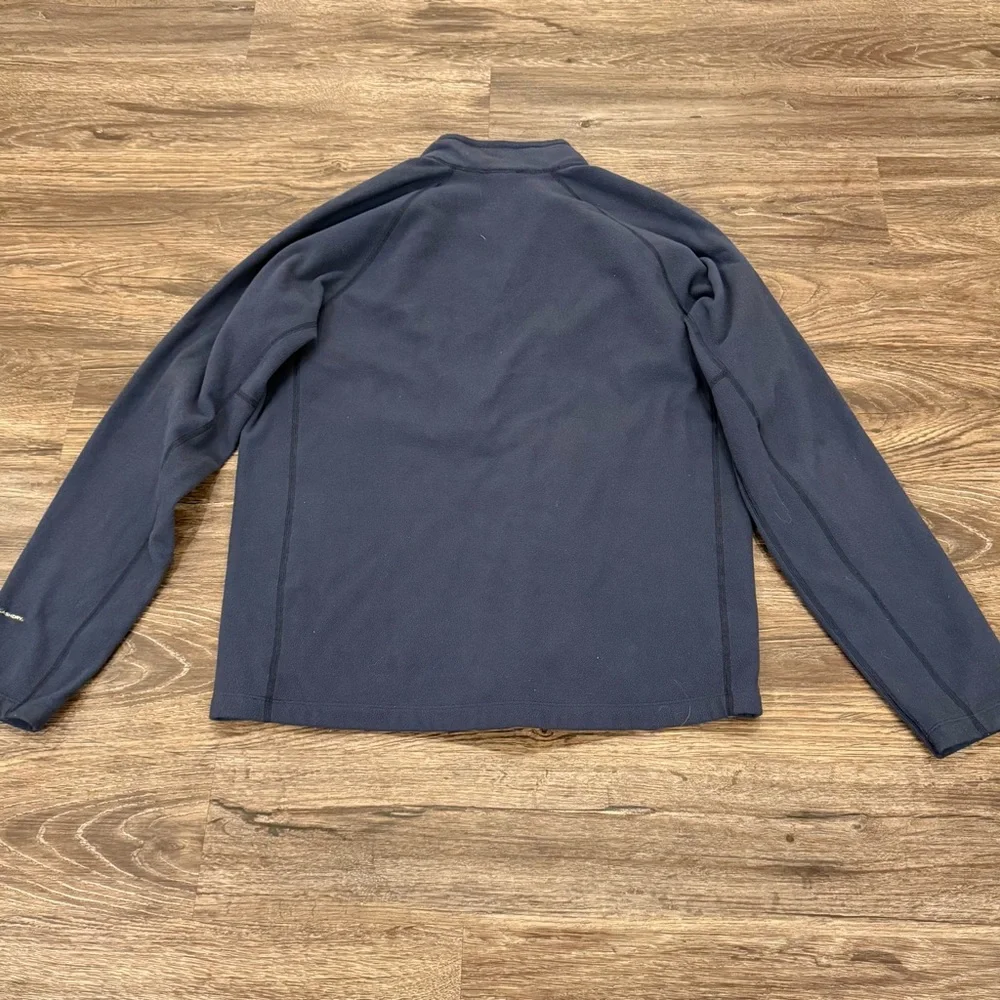 The North Face Mens FlashDry Fleece Quarter‎ Zip Pullover Navy Blue Grey Large